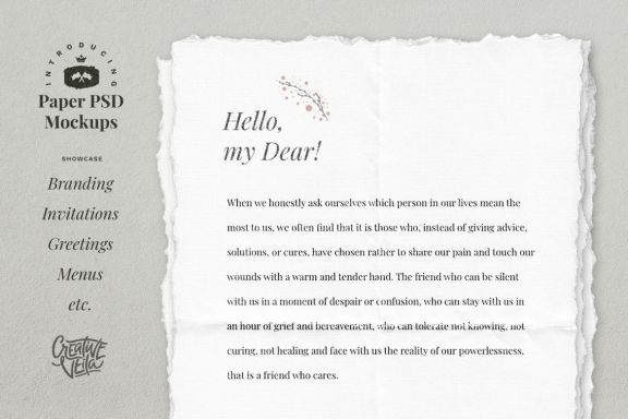 Hand-Made Paper Mockup Set