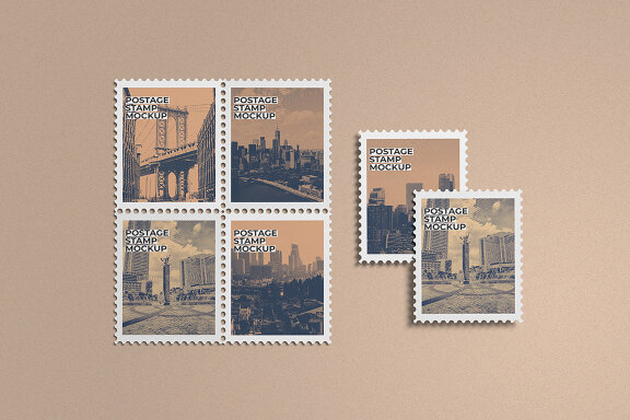 Multiple Postage Mockup