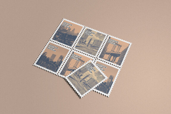Minimalist Postage Mockup