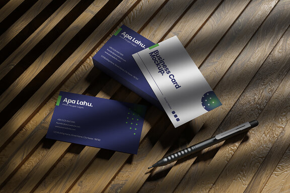 Perspective Business Card Mockup
