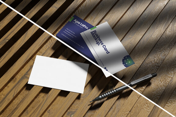 Perspective Business Card Mockup