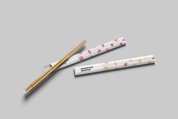 Top View Chopstick Mockup