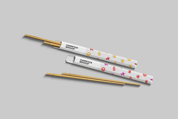 Minimalist Chopstick Mockup