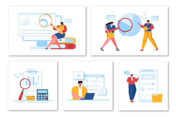 20 Business Audit Documents Illustration