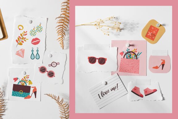 31 Clothing and Accessories Clipart Set