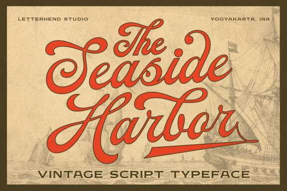 The Seaside Harbor - Vintage Script