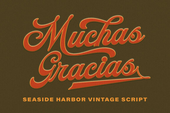 The Seaside Harbor - Vintage Script