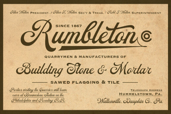 The Seaside Harbor - Vintage Script