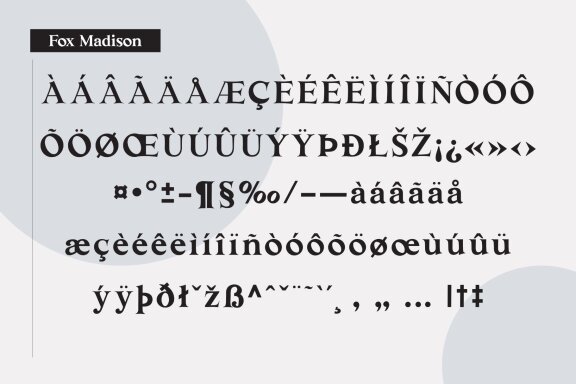 Fox Madison Font Duo