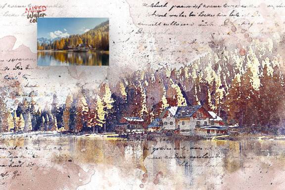 Mixed Watercolor Photoshop Action