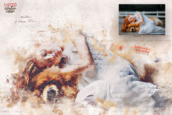 Mixed Watercolor Photoshop Action