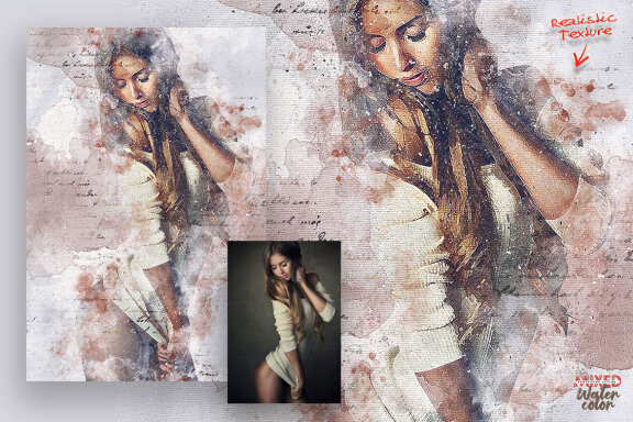Mixed Watercolor Photoshop Action