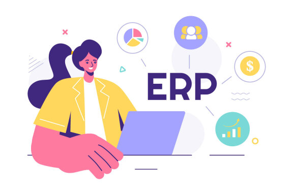 10 ERP Enterprise Resource Planning System Illustration