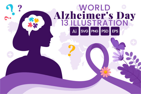 13 World Alzheimer's Day Illustration