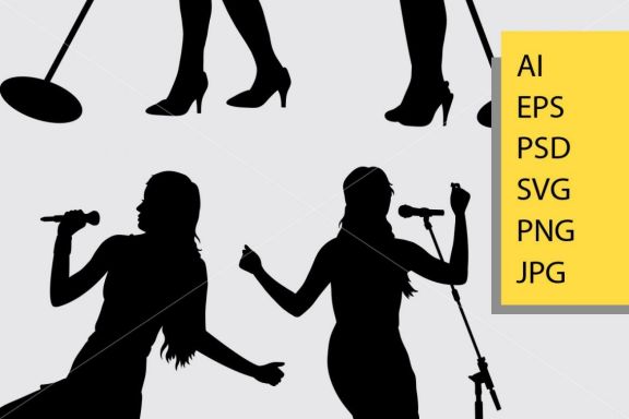 Singer silhouette