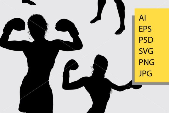 Fighting silhouette