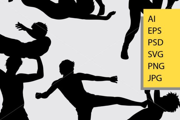 Wrestling silhouette