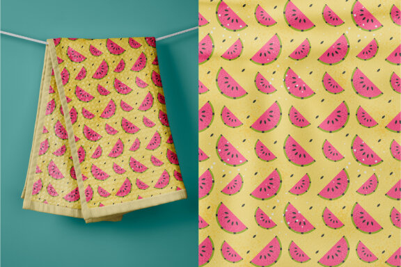 8 Geometric Fruit Seamless Patterns