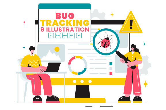 9 Mobile Phone Bug Tracking Illustration