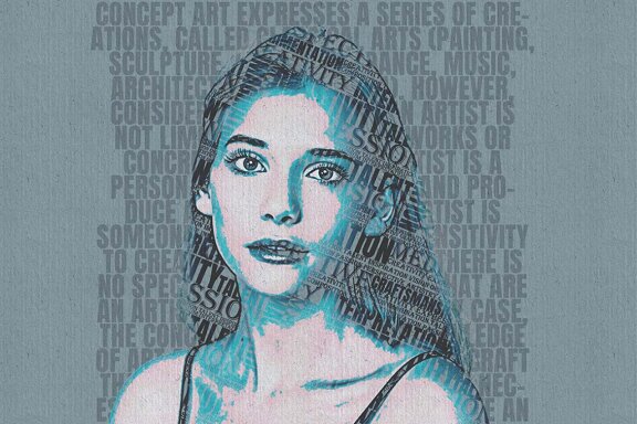 Cutout Text Overlay With Color Filters