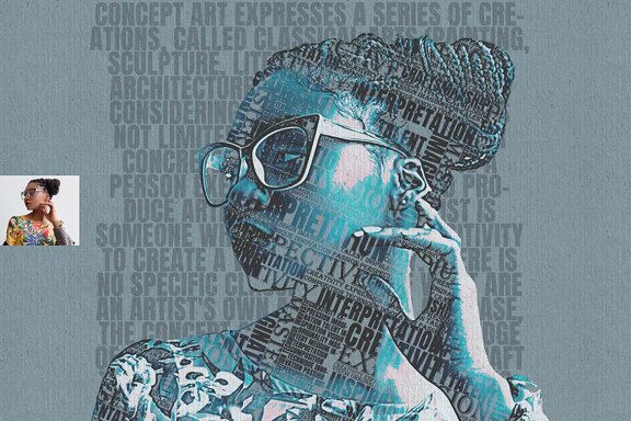 Cutout Text Overlay With Color Filters