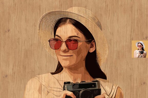 Woodcut Painting Photo Effect