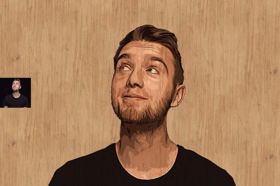Woodcut Painting Photo Effect