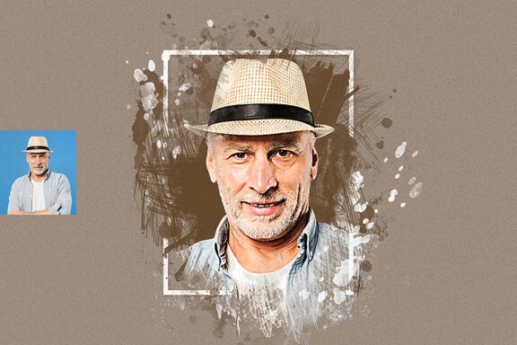 Brush Frame Photo Effect