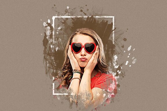 Brush Frame Photo Effect