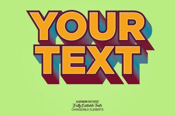 3D Realistic Text Effect Style