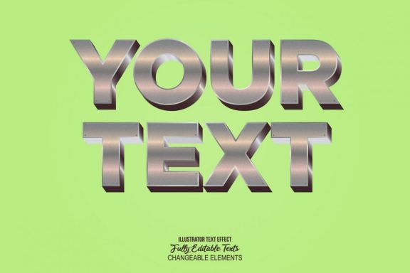 3D Realistic Text Effect Style