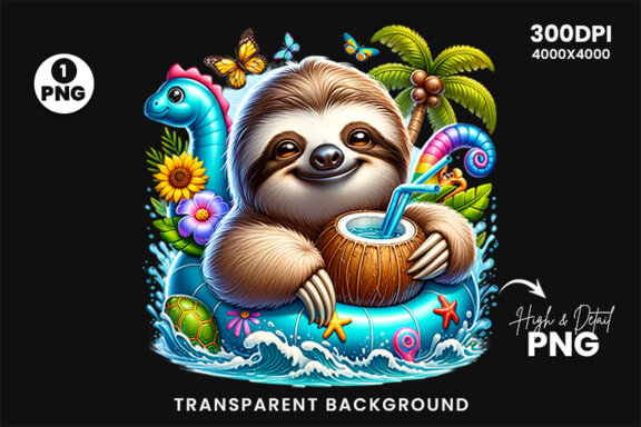 Summer squirrel Sublimation Clipart PNG, Sublimation Clipart