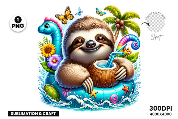 Summer squirrel Sublimation Clipart PNG, Sublimation Clipart