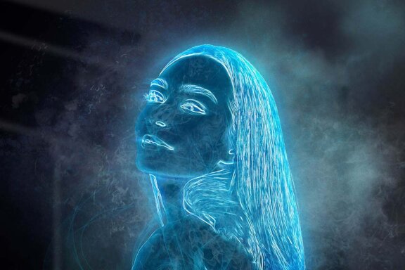 Glowing Ghost Photo Effect