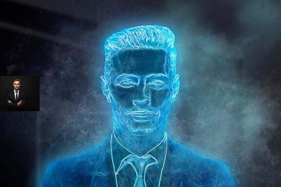 Glowing Ghost Photo Effect