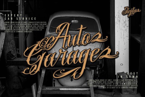 Stejita | Tattoo Script Font