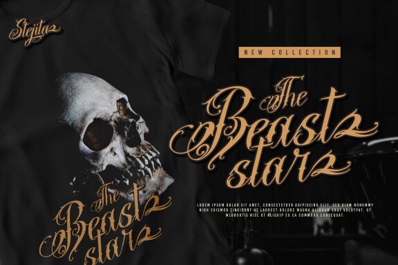 Stejita | Tattoo Script Font