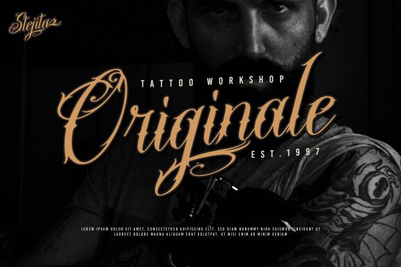 Stejita | Tattoo Script Font