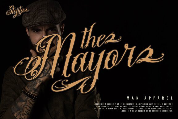Stejita | Tattoo Script Font