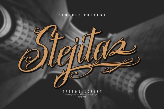 Stejita | Tattoo Script Font