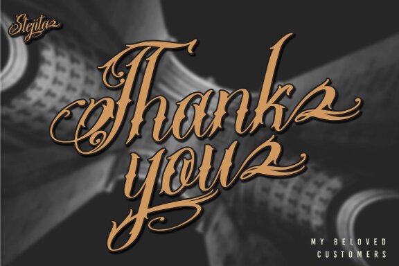 Stejita | Tattoo Script Font