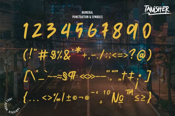 Tanisher | Urban Brush Font