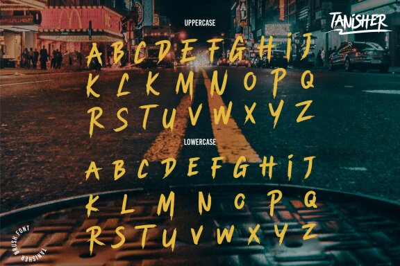 Tanisher | Urban Brush Font