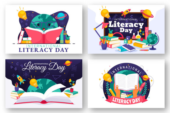 12 International Literacy Day Illustration