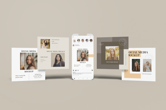 Multiple Social Media Mockup