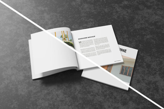 Minimalist Square Magazine Mockup