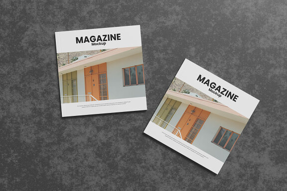 Cover Square Magazine Mockup