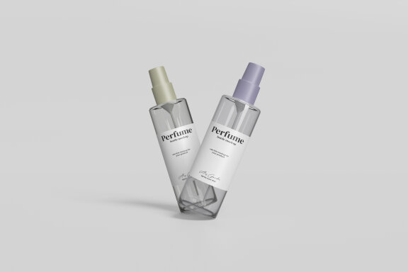 Front View Perfume Bottle Mockup