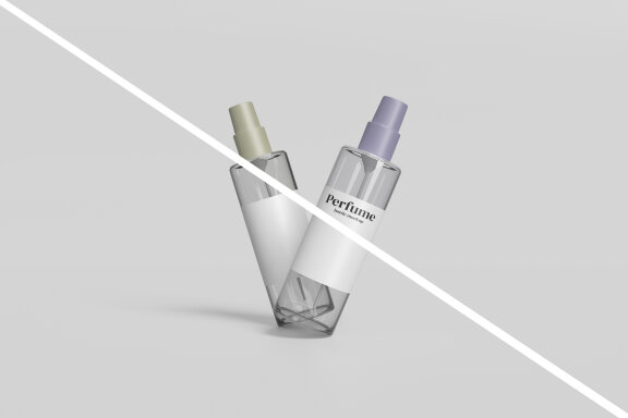 Front View Perfume Bottle Mockup