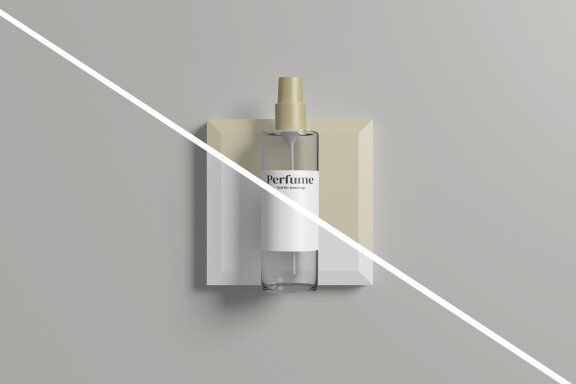 Top View Perfume Bottle Mockup